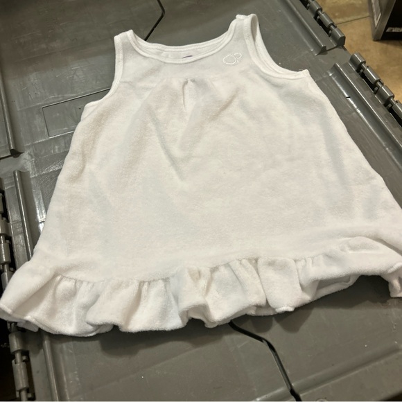 OP White Ruffle Hem Kids Tank Top - Picture 1 of 3